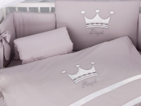 Комплект постельного белья Lepre Royal, серый, расширенная комплектация