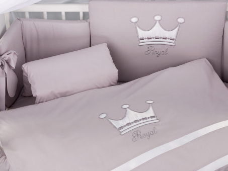 Сменный комплект постельного белья Lepre Royal, серый, расширенная комплектация Сменный комплект постельного белья Lepre Royal, серый, расширенная комплектация