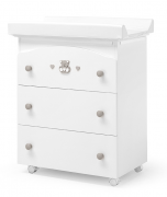 Пеленальный комод Erbesi Charly (Чарли) белый песочный (White/Tortora) Пеленальный комод Erbesi Charly (Чарли) белый песочный (White/Tortora)