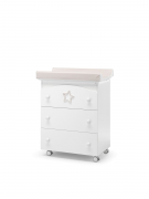 Пеленальный комод Erbesi Star (Star) белый (White) Пеленальный комод Erbesi Star (Star) белый (White)