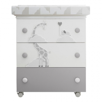 Пеленальный комод Pali Savana (Саванна) белый серый (white grey)  Пеленальный комод Pali Savana (Саванна) белый серый (white grey)