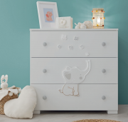 Тумба пеленальная Erbesi Elly (Элли) с пеленальной наставкой, white (белый ) Тумба пеленальная Erbesi Elly (Элли) с пеленальной наставкой, white (белый )