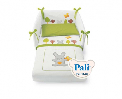 Комплект постельного белья Pali Smart Bosco (Смарт боско)  белый зеленый(white green) Комплект постельного белья Pali Smart Bosco (Смарт боско)  белый зеленый(white green)