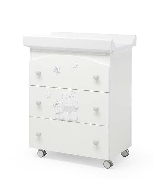 Пеленальный комод Erbesi Nuvola (Нувола) белый с серым (bianco grigio) Пеленальный комод Erbesi Nuvola (Нувола) белый с серым (bianco grigio)