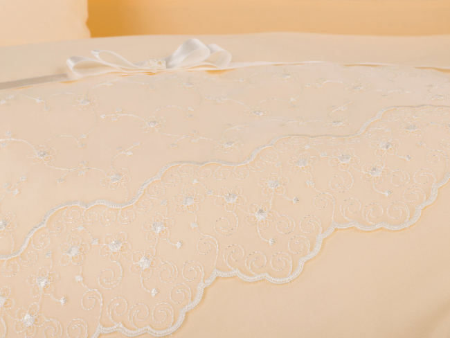 Комплект постельного белья Lepre Romantica ,кремовый, расширенная комплектация Комплект постельного белья Lepre Romantica ,кремовый, расширенная комплектация