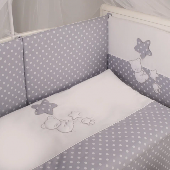 Комплект постельного белья Lepre	Baloons, 7 предметов,  цвет серый горох			 Комплект постельного белья Lepre	Baloons, 7 предметов,  цвет серый горох