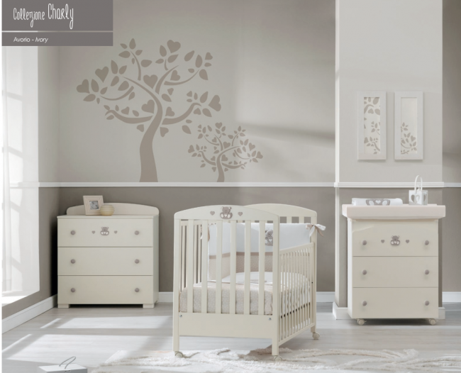 Кроватка Erbesi Charly (Чарли) слоновая кость (Ivory) Кроватка Erbesi Charly (Чарли) слоновая кость (Ivory)