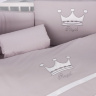Сменный комплект постельного белья Lepre Royal, серый, расширенная комплектация