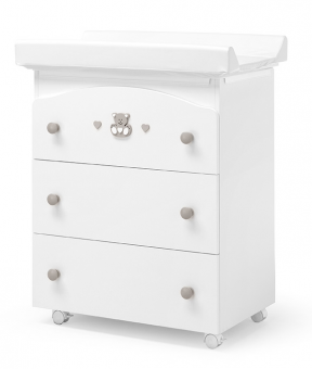 Пеленальный комод Erbesi Charly (Чарли) белый песочный (White/Tortora) Пеленальный комод Erbesi Charly (Чарли) белый песочный (White/Tortora)