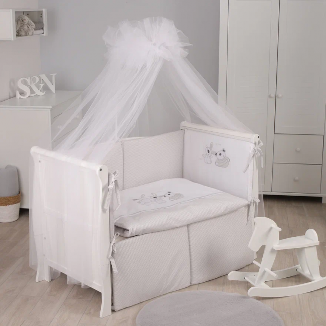 Комплект постельного белья Lepre Animals, 7 предметов, цвет серый Комплект постельного белья Lepre Animals, 7 предметов, цвет серый