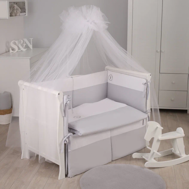 Комплект постельного белья Lepre Velour Bear, 7 предметов, цвет серый Комплект постельного белья Lepre Velour Bear, 7 предметов, цвет серый