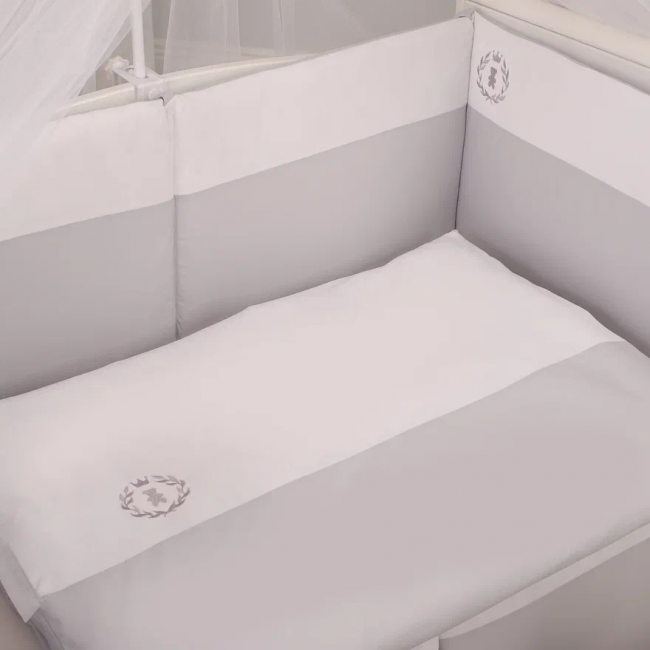 Комплект постельного белья Lepre Velour Bear, 7 предметов, цвет серый Комплект постельного белья Lepre Velour Bear, 7 предметов, цвет серый