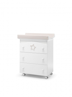 Пеленальный комод Erbesi Star (Star) белый  (White)
