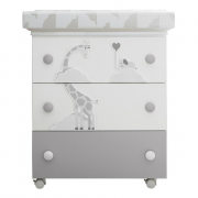 Пеленальный комод Pali Savana (Саванна) белый серый (white grey) 