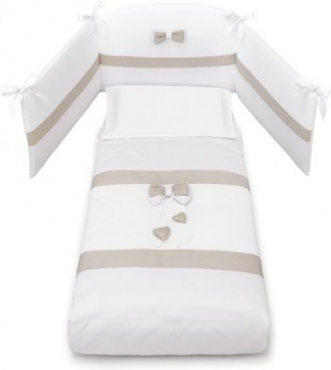 Комплект постельного белья Erbesi Lilli  (Лилли) белый, крем (White/Tortora) Комплект постельного белья Erbesi Lilli  (Лилли) белый, крем (White/Tortora)