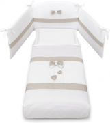 Комплект постельного белья Erbesi Lilli  (Лилли) белый, крем (White/Tortora)