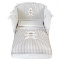 Комплект постельного белья Pali Teddy B  цвет Bianco/Tortora (белый/серо-песочный)