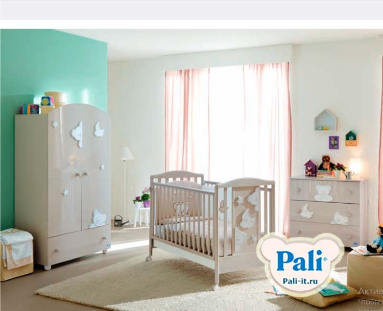 Детская комната Pali Georgia (Джорджия) серый глянцевый (warm grey glossy)