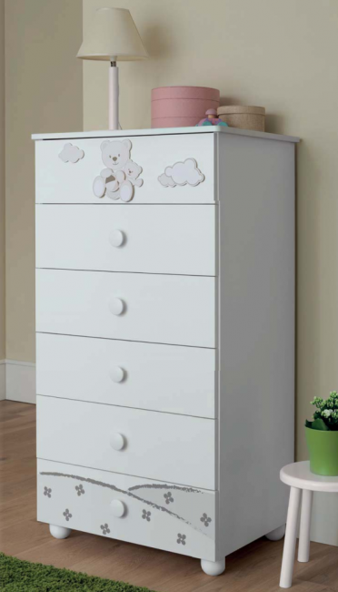 Тумба Pali Settimino Daisy высокая 6 ящиков белый (white) Тумба Pali Settimino Daisy высокая 6 ящиков белый (white)