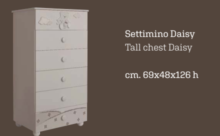 Тумба Pali Settimino Daisy высокая 6 ящиков белый (white) Тумба Pali Settimino Daisy высокая 6 ящиков белый (white)