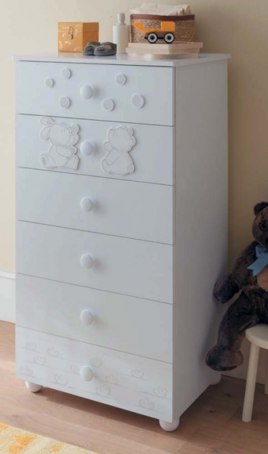 Тумба Pali Settimino Dodo высокая 6 ящиков белый (white) Тумба Pali Settimino Dodo высокая 6 ящиков белый (white)