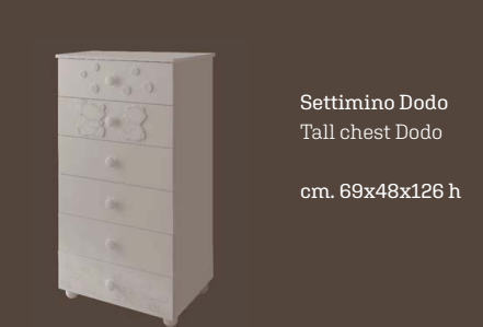 Тумба Pali Settimino Dodo высокая 6 ящиков белый (white) Тумба Pali Settimino Dodo высокая 6 ящиков белый (white)