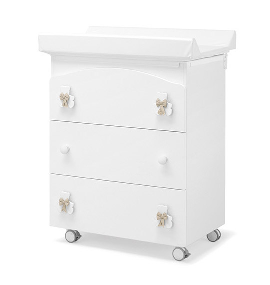 Пеленальный комод Erbesi Bubu (Бубу) белый (white/bianco)