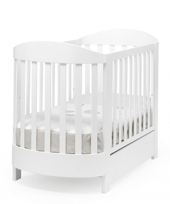 Кроватка Erbesi Ariel Ovale (Ариэль) белый (white) матрас в комплекте Кроватка Erbesi Ariel Ovale (Ариэль) белый (white) матрас в комплекте