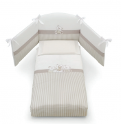 Комплект постельного белья Erbesi Mirtillo (Миртилло) белый (White/Tortora)