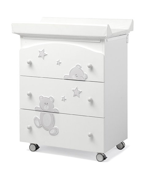 Пеленальный комод Erbesi Cucu (Куку) белый (Bianco) Пеленальный комод Erbesi Cucu (Куку) белый (Bianco)