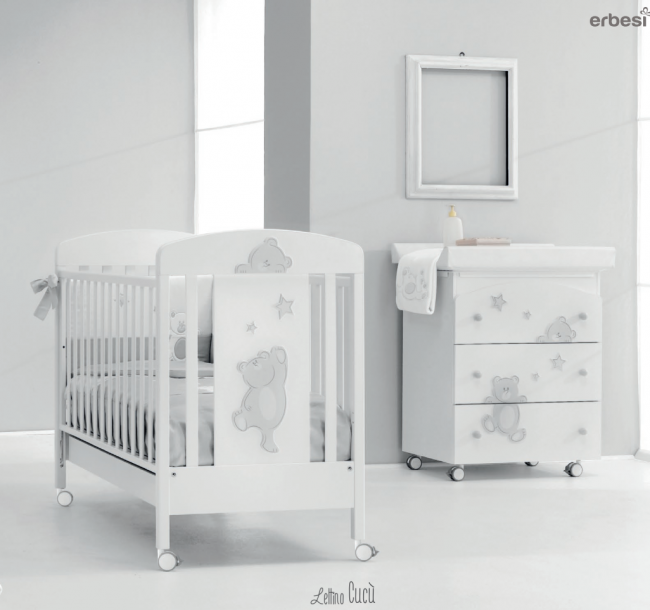 Пеленальный комод Erbesi Cucu (Куку) белый (Bianco) Пеленальный комод Erbesi Cucu (Куку) белый (Bianco)
