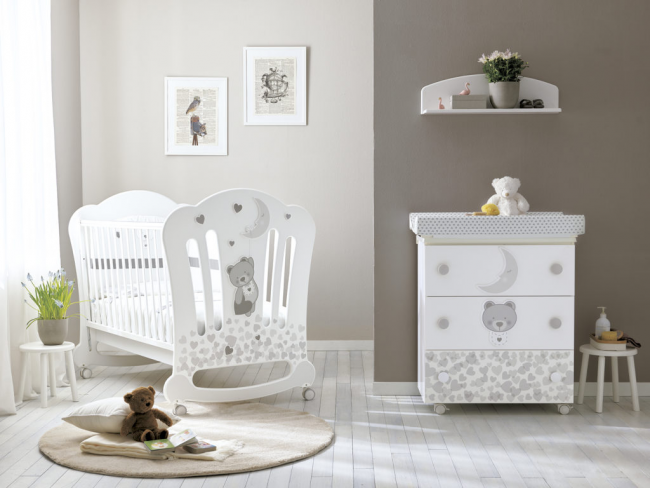 Кроватка Pali Moon (Мун) white (белый  )