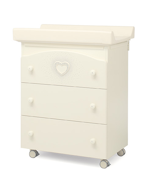 Пеленальный комод Erbesi Cuore (Куоре) слоновая кость (Ivory) Пеленальный комод Erbesi Cuore (Куоре) слоновая кость (Ivory)