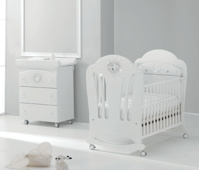 Пеленальный комод Erbesi Cuore (Куоре) белый (white) Пеленальный комод Erbesi Cuore (Куоре) белый (white)