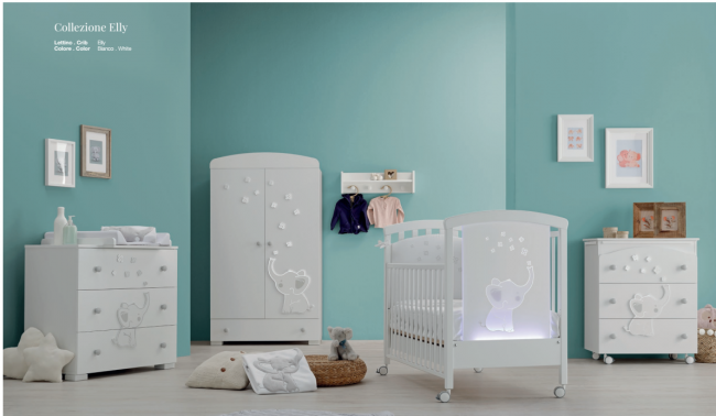 Пеленальный комод Erbesi Elly (Элли) белый (White Пеленальный комод Erbesi Elly (Элли) белый (White