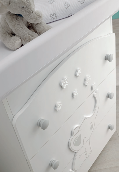 Пеленальный комод Erbesi Elly (Элли) белый (White Пеленальный комод Erbesi Elly (Элли) белый (White