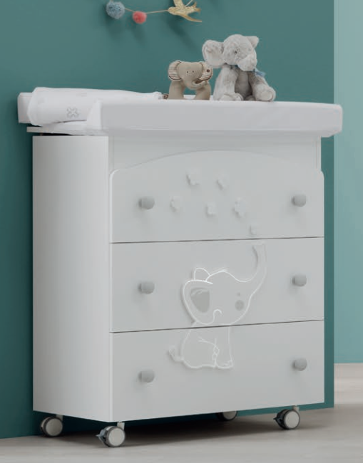 Пеленальный комод Erbesi Elly (Элли) белый (White Пеленальный комод Erbesi Elly (Элли) белый (White