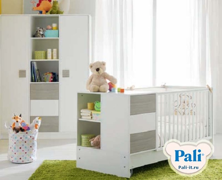 Детская комната Pali Zoom (Зум) белый, серый дуб