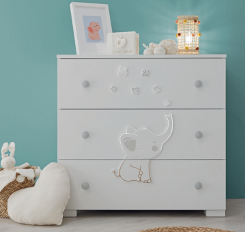 Тумба пеленальная Erbesi Elly (Элли) с пеленальной наставкой, white (белый ) Тумба пеленальная Erbesi Elly (Элли) с пеленальной наставкой, white (белый )