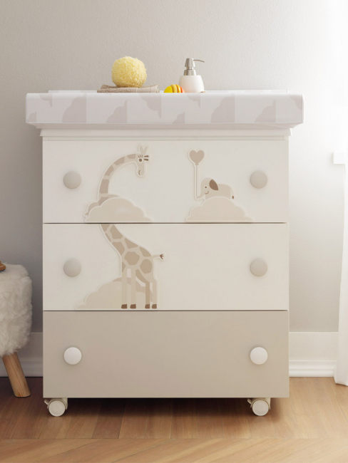 Пеленальный комод Pali Savana (Саванна) белый песочный (white sand)