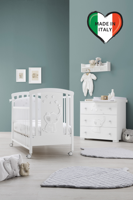 Кроватка Erbesi Elly (Элли ) белый (White)  