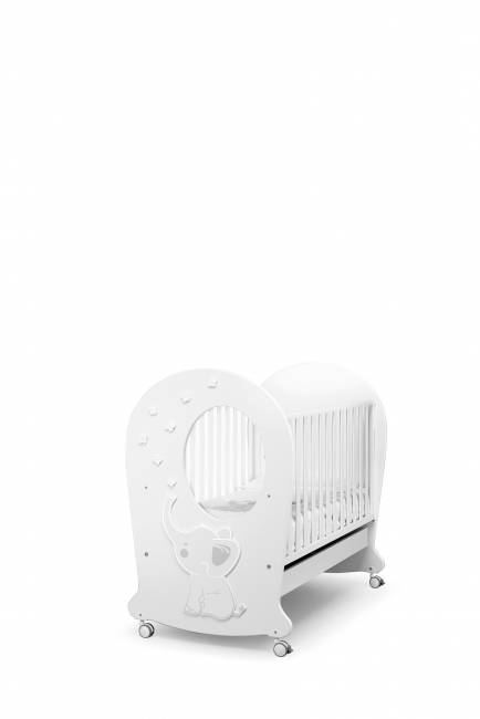 Кроватка Erbesi Elly Oblo  (Элли с окном) белый (White)     Кроватка Erbesi Elly Oblo  (Элли с окном) белый (White)