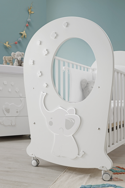 Кроватка Erbesi Elly Oblo  (Элли с окном) белый (White)     Кроватка Erbesi Elly Oblo  (Элли с окном) белый (White)