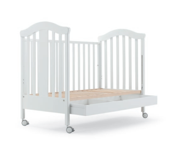 Кроватка Erbesi Stella oblo (Стелла обло) белый с серым (white/grey) Кроватка Erbesi Stella oblo (Стелла обло) белый с серым (white/grey)