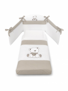 Комплект постельного белья Erbesi Tato (Тато) белый, крем (White/Tortora)