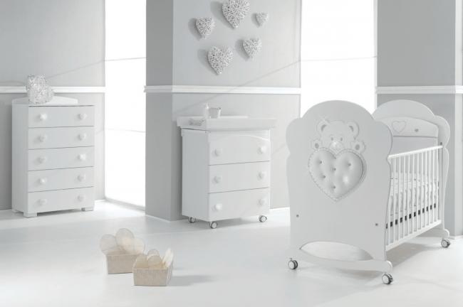 Кроватка Erbesi Elite (Элит) белый (white/bianco) Кроватка Erbesi Elite (Элит) белый (white/bianco)