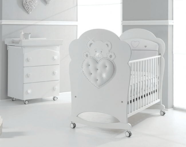 Пеленальный комод Erbesi Elite (Элит) белый  (white/bianco)