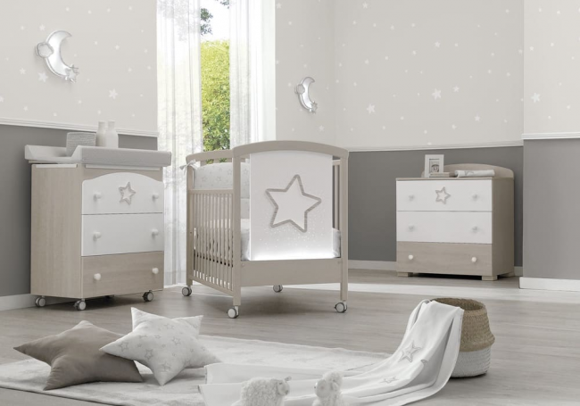 Кроватка Erbesi Star (Стар) песочный выбеленный ( tortora sbiancato) Кроватка Erbesi Star (Стар) песочный выбеленный ( tortora sbiancato)