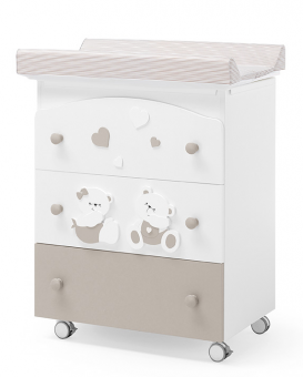 Пеленальный комод Erbesi Mirtillo (Миртилло) белый (White/Tortora) Пеленальный комод Erbesi Mirtillo (Миртилло) белый (White/Tortora)