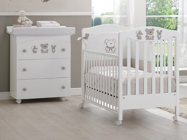 Кроватка Erbesi Pongo (Понго) белая (white)